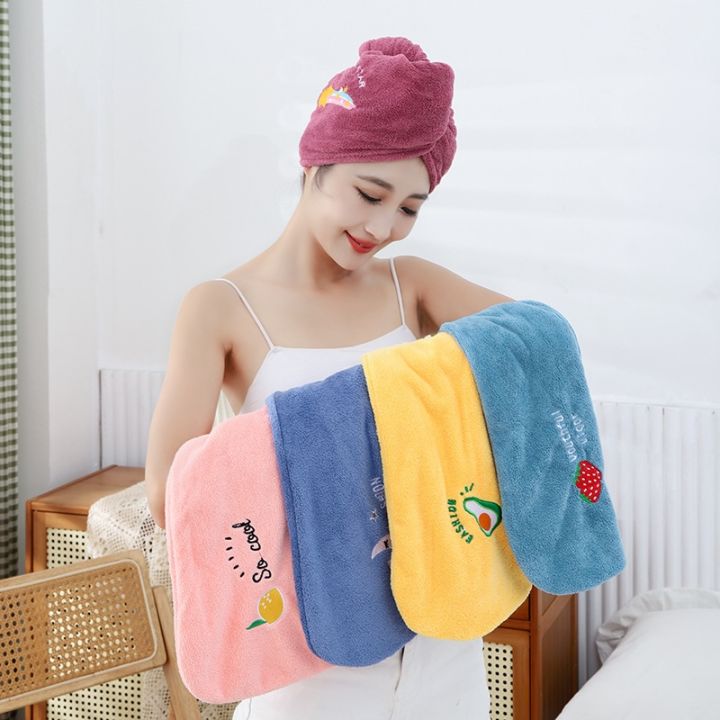 hot-dt-microfiber-shower-cap-artifact-embroidery-hats-dry-hair-drying-soft-for-turban