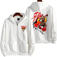 Mens Hoodie Original Suku Fashion Zipper Hoodie Ten Color Anime Funny Violence Bear Boxing Sports Print Plus Size Clothing Size XS-4XL