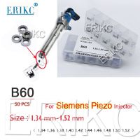 50ชิ้น B60 ERIKC 1.34-1.52มม. หัวฉีด Piezo การปรับหัวฉีด Shims หัวฉีดน้ำมัน Cr ปะเก็นสำหรับ Siemens Piezo Injection