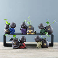 Desktop Ornaments, Flower Pots, colored sand, small flowers, Zen-like monks, hydroponic containers, small vases, utensils