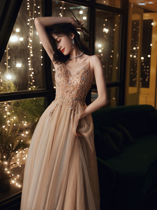 Eaglely Luxury Sling Evening Dress Elegant Classy Banquet Gown For Ninang Ninang Glitz And Glam 4797