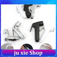 JuXie store Protable ABS plastic Toilet Sprayer Nozzle shower head white black Hand Bathroom WC Bidet Faucet Spray self cleaning Pet Wash