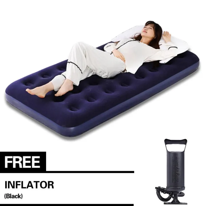 COD Portable Air bed Camping inflatable bed Household Single Person