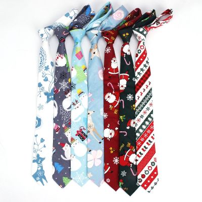 2019 Brand New Hot Sell Men 39;s Fashion Christmas Slim Neck Ties For Man Casual Skinny Tree Printed Adults Male Necktie Corabtas