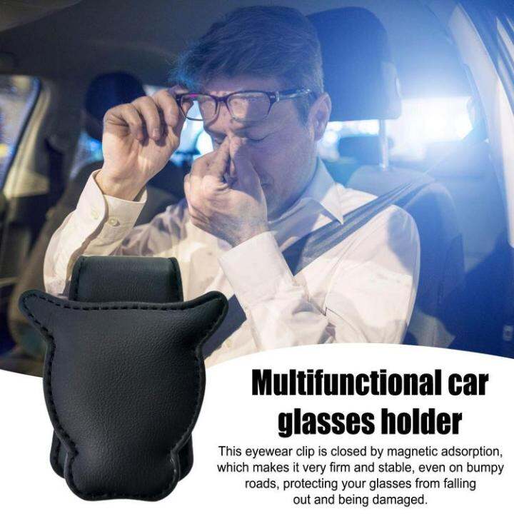 sunglass-holder-for-car-universal-auto-glasses-storage-holder-pu-leather-auto-travel-essentials-for-non-magnetic-cards-and-tickets-sincere