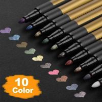 10pcs Metallic Marker Pens for Craft Art Marker for Wedding Guest Book  Photo Album Xmas New Year GiftsHighlighters  Markers