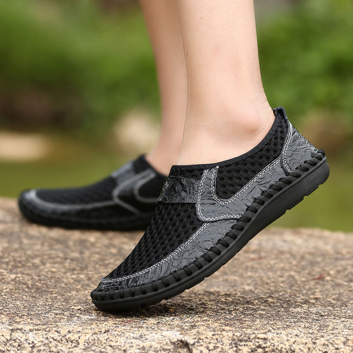liangye-ใหม่ในช่วงฤดูร้อนรองเท้าหนังระบายอากาศ-รองเท้าผ้าใบผู้ชาย-ร่างกายนุ่ม-มือ-ถักฝีมือ-เหมาะสําหรับกีฬากลางแจ้งของ