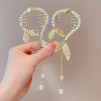 Korean version new pearl fishtail hair clip metal hair accessories for women