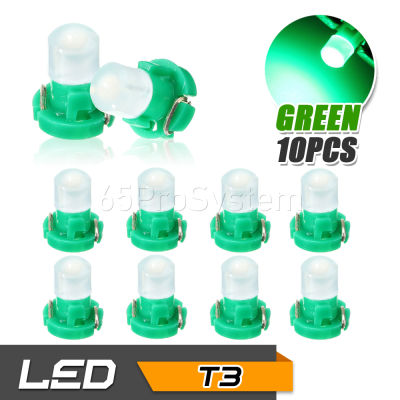 65Infinite (แพ๊ค 10 COB LED T3 สีเขียว) 10 x T3 1SMD LED มาตรวัดความเร็ว ไฟเรือนไมล์ ไฟปุ่มกด ไฟสวิทช์ Speedometer Instrument Gauge Cluster Dash Light Bulbs สี เขียว (Green)