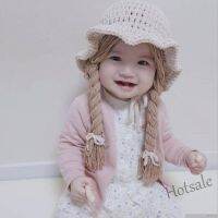 【hot sale】✘♗✗ C05 48-52CM Baby Hat Childrens Knitted Wigs Hats Cute Big Braid Baby Princess Caps Baby Fashion Korean Headwear Accessories for 2-4 Years Old