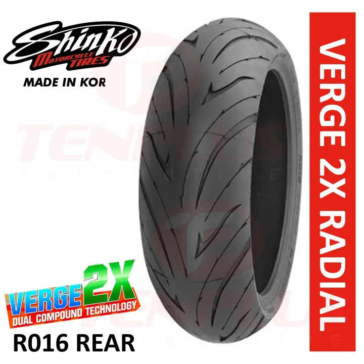 Shinko Motorcycle Tires Radial Verge 2x 160 60zr17 Rear Tl Lazada Ph