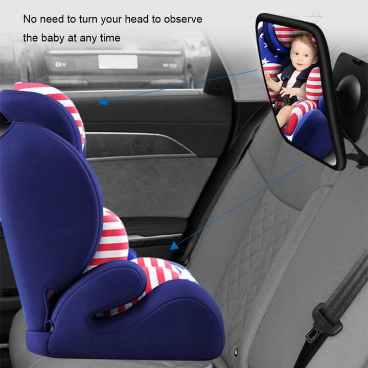 กระจกรถเด็กมุมกว้างสำหรับที่นั่งนิรภัยด้านหลังติดตั้งง่าย-safety-car-seat-mirror