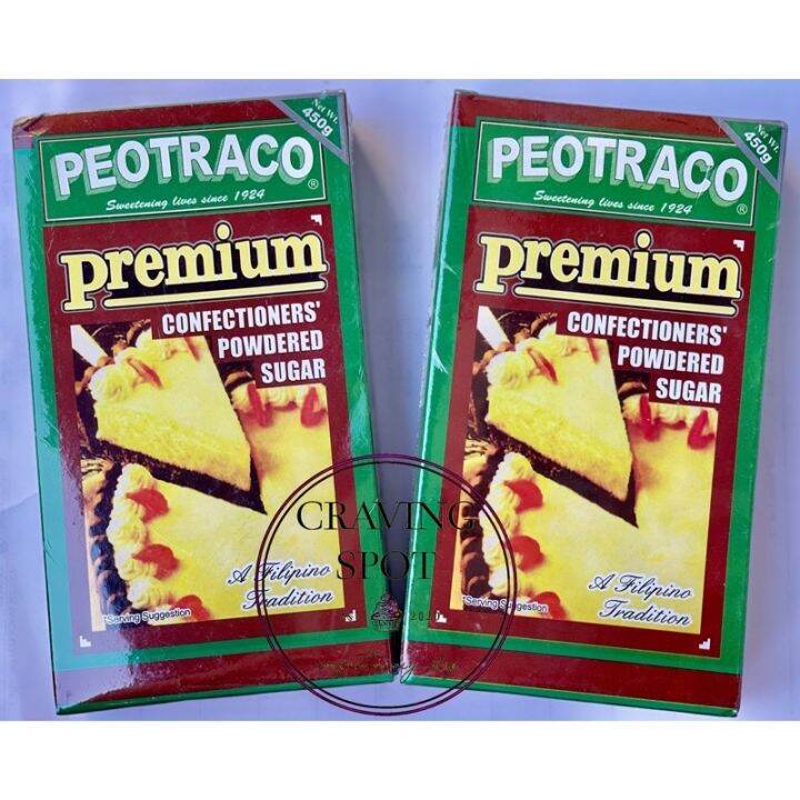 PEOTRACO PREMIUM CONFECTIONERS POWDER SUGAR 450G/Expiration Date