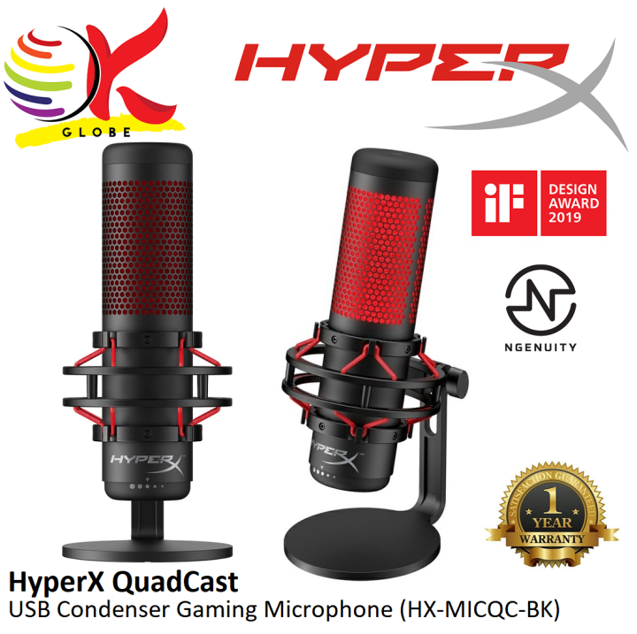 HYPERX HYPERX QUADCAST USB CONDENSER GAMING MICROPHONE WITH BUILT IN
