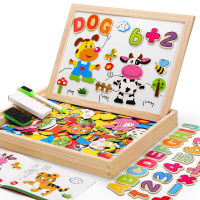 1 Set Wooden Toys Baby Puzzles Learning Magnetic Puzzle Drawing Writing Board Educational Wood Toys For Children 2 Year B1167F