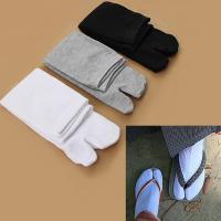 3Pairs/Lot Japanese Style Tabi Toe Socks Cotton Men Women Bamboo Fiber Deodorant Breathable Separate Kimono Flip FlopTwo Fingers Socks