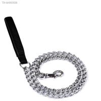 ℗✸✠ 4mmx180cm Dog Chain Leash Black Handle Dog Leash Chain Iron Metal Rustproof Dog Leads Pet Leashes Dog Products