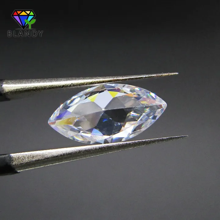 high-quality-yuyongqing-5a-50ชิ้น1-5x3-4x8มม-ทรง-marquise-หลวมหินเพทายสีขาวคริสตัลหินโครเมี่ยมลูกบาศก์สังเคราะห์สำหรับเครื่องประดับ