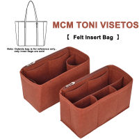 อันดับของสำหรับ MCM Toni Visetos รู้สึกว่ากระเป๋าสอด Tas Kosmetik นักช้อปกระเป๋าถุงในกระเป๋าที่จัดระเบียบกระเป๋าเครื่องแต่งหน้าการเดินทางภายใน