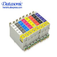 【Itian Pavilion】 Datasonic 8Pcs ตลับหมึกสำหรับ Epson T0540 T0541 T0542 T0543 T0544 T0547 T0548 T0549 Inkjet Stylus PItian Paviliono R800