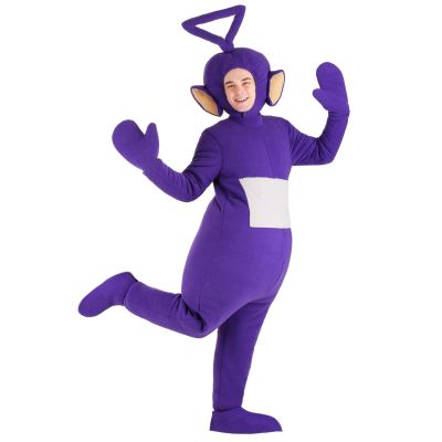 [Cos imitation] ผู้ใหญ่ Tinky Winky Teletubbies เครื่องแต่งกายสำหรับฮาโลวีนคอสเพลย์ Carnivail Party ชุดสำหรับผู้ชายผู้หญิง