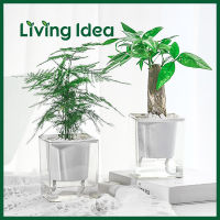 Living idea กระถางรดน้ำต้นไม้อัตโนมัติ กระถางต้นไม้2ชั้น ​เก็บ​น้ำ​ได้​ รด​น้ำ​อัตโนมัติ ​ไม่ต้องรดน้ำเอง