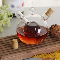 【cw】Double Layer Sauce Oil Bottle 2 In 1 Vinegar Glass Bottle Condiment Seasoning Sealed Kitchen Storage Bottles Jars kitchen Tools ！