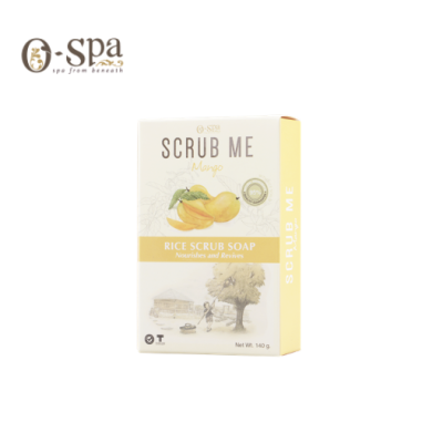 โอสปา สบู่สครับเม็ดข้าว กลิ่นมะม่วง O-Spa  Scrub Soap - Mango 140g