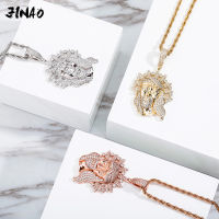 JINAO  NEW High Quality Personality Iced Out HIP HOP AAA+CZ Jesus Pendant With 4mm tennis chain Men and Women Jewelry