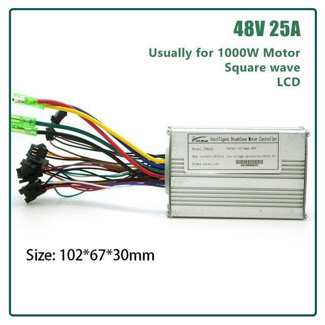 Electric Bike Controller 36V 48V Ebike Sensorless Controller 250W 350W