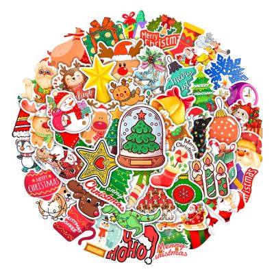 ❁▥▪ 10/30/50/100PCS Cute Christmas Santa Tree Cartoon Sticker DIY Laptop Luggage Skateboard Graffiti Decals Fun for Kid Toys