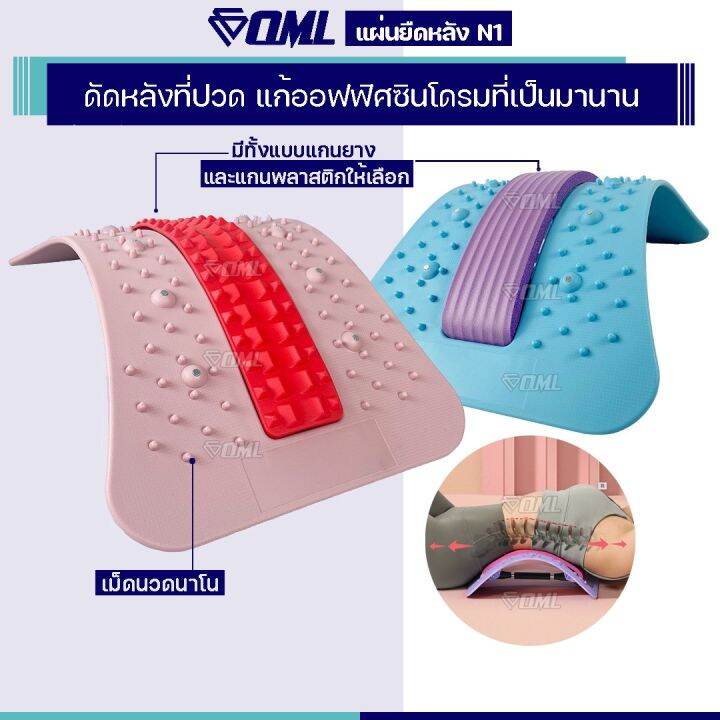 oml-n1-แผ่นยืดหลัง-แก้ปวดหลัง-ออฟฟิศซินโดรม-ปรับความชันได้อิสระ-มีเม็ดนวดนาโน-ที่ดัดหลัง-แผ่นดัดหลัง-นวดหลัง-ที่นวดหลัง