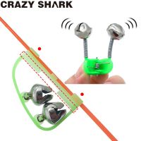 Crazyshark 6/4ชิ้นเบ็ดตกปลาเตือนการกัดระฆังคู่เรืองแสงคลิปในเวลากลางคืนอุปกรณ์ตกปลาพกพาได้อย่างรวดเร็วอุปกรณ์ตกปลา Pesca