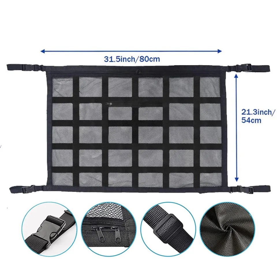 Car Ceiling Cargo Net Car Ceiling Cargo Net Pocket Cargo Net For Suv Load  Bearing Car Camping Essentials Truck Suv Road Trip