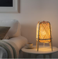 Table lamp, bamboo/handmade size 26x26x37 cm.