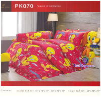 Premier Satin ?  เฉพาะผ้านวม ขนาด 60x80 นิ้ว สำหรับที่นอน 3.5 ฟุต ? ลายนกทวิตตี้ สีแดง  Tweety Bird PK070