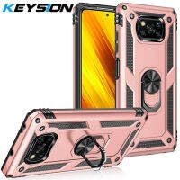 KEYSION กันกระแทกเคสสำหรับ Xiaomi Poco X3 Pro X3 NFC X3ขาตั้งโทรศัพท์โทรศัพท์ฝาหลังสำหรับ Poco X2 F2 Pro เคสโทรศัพท์