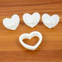 【CW】 4pcs/set Cookie Cutter Valentine  39;s Day Biscuit Fondant Embosser Mold Wedding Decoration