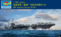 * เป่าแตร06715 1700 USS Conslation CV-64ทหารพลาสติกประกอบ Model