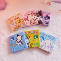 60 ชิ้น/กล่อง Sanrio สติ๊กเกอร์การ์ตูนน่ารัก PVC สติกเกอร์กันน้ำ Cinnamon Pochacco Kuromi สติ๊กเกอร์ชนิดบรรจุกล่อง