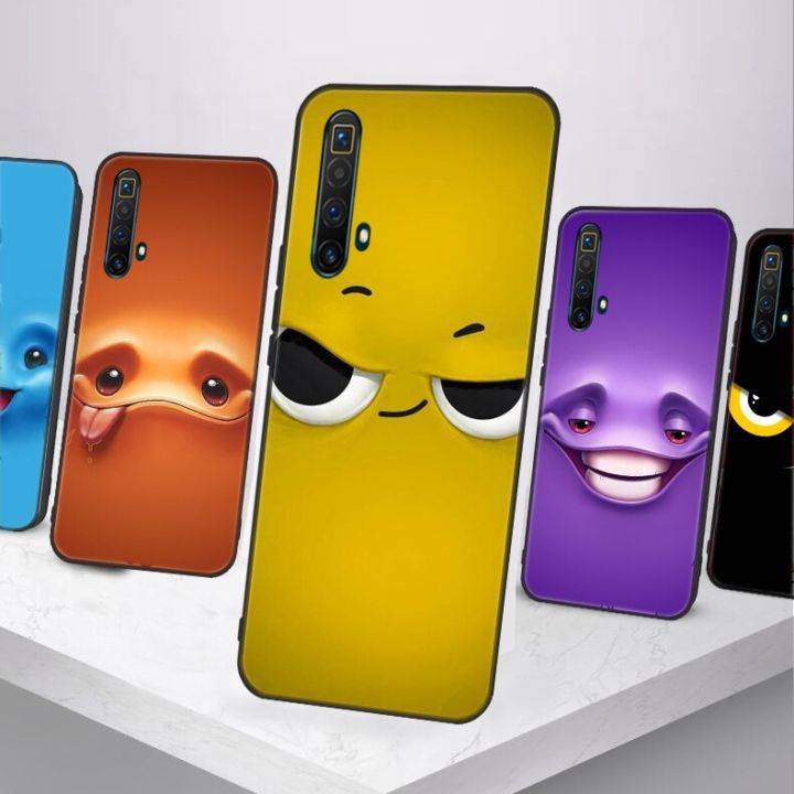 funny-face-for-realme-x3-superzoom-case-silicone-tpu-soft-cute-phone-cover-realmex3-superzoom-x-3-fundas-cartoon-black-bumpers-electrical-connectors