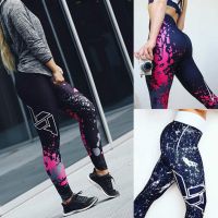 【CC】◑卍  Sport Leggings Pants Workout Clothing Jogging Gym Tights Stretch Print Sportswear Leggins