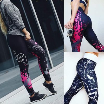 【CC】 Sport Leggings Pants Workout Clothing Jogging Gym Tights Stretch Print Sportswear Leggins