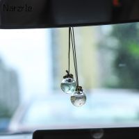 Car Hanging Accessories Perfume Pendant Fragrance Air Freshener Empty Glass Bottle Essential Oils Diffuser Automobiles Ornaments