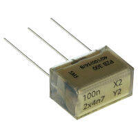 ตัวเก็บประจุฟิล์ม PZB300MC 275V 0.1UF 100n X2 2x4n7 Y2 3 Pin