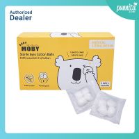 Baby Moby สำลีก้อนเช็ดตาสเตอไรส์ แบบซอง จำนวน 4 ก้อน x 20 ซอง [Punnita Authorized Dealer]