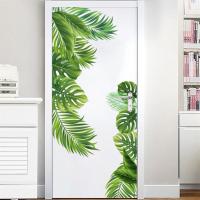 Tropical Plant Monstera Leaves Wall Stickers Waterproof Removable Decorative Vinyl Decals For Living Room Bedroom Decor Mural Wall Stickers  Decals