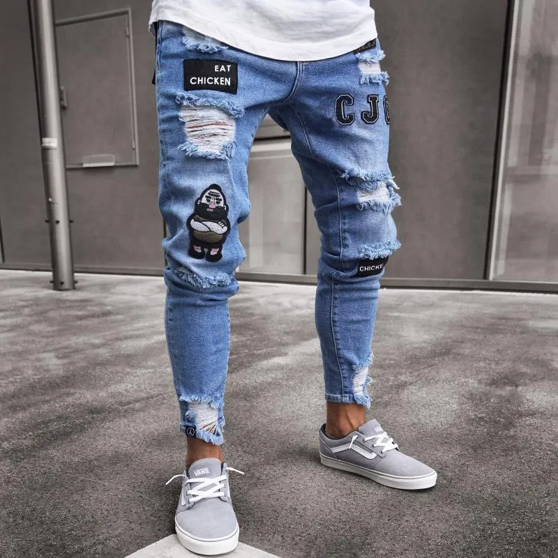 Fashion Mens Skinny Stretch Ripped Jeans Slim Fit Flex Denim Trousers Pants  Destroy @ Best Price Online | Jumia Kenya