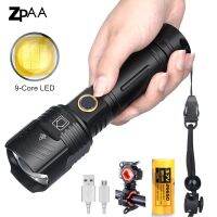 2021 Newest XHP120 9-core LED Flashlight Powerful USB Rechargeable XHP50 XHP100 Torch 18650 26650 Front Bicycle Lamp Hand Light