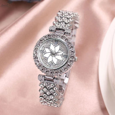 นาฬิกาผู้หญิง Amart สร้อยข้อมือ Rhinestone ควอตซ์นาฬิกาอะนาล็อกสร้อยข้อมือสำหรับทำงานและสำนักงาน